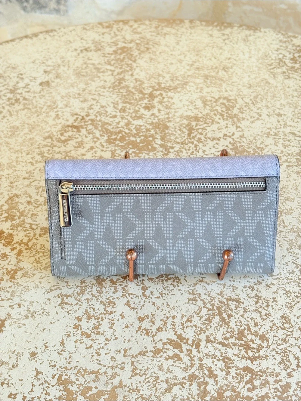 Michael Kors Lavender MK Logo Tote with Matching Wallet